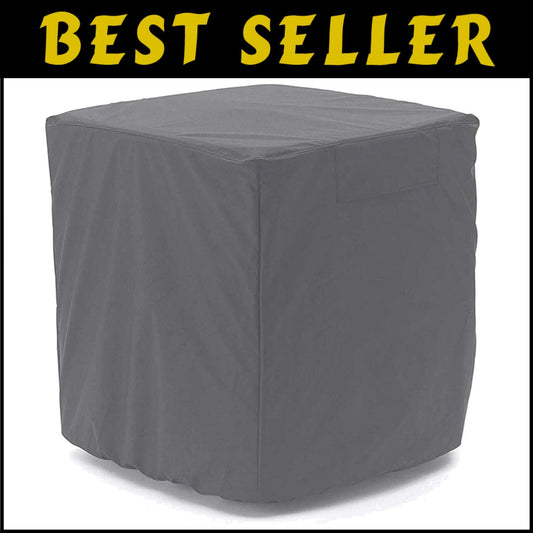 Lightweight Gray AC Cover with Easy Clean Design - Perfect for Outdoor Units