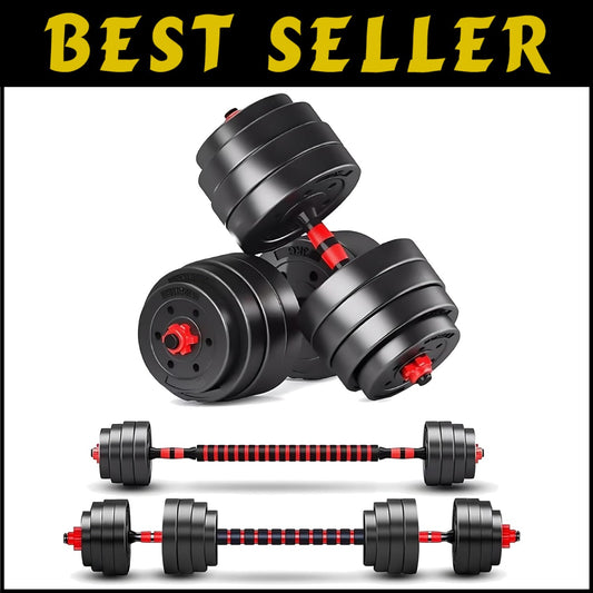Compact Adjustable Dumbbells Set with Non-Slip Grip - Ideal for Home Workouts