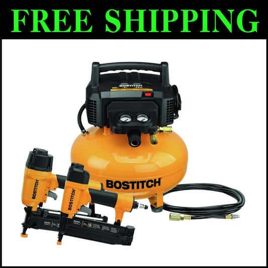 Quiet 6-Gallon Air Compressor with Nailer Combo - Perfect for Home Projects