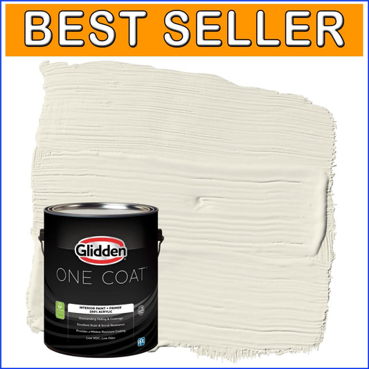 1 Gallon Off White Acrylic Paint + Primer in Flat Finish for Stylish Interiors