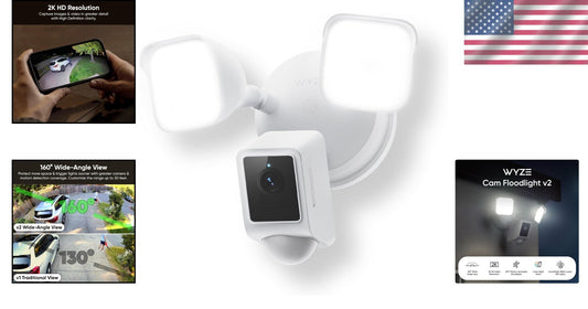 Advanced Floodlight Camera: 2800 Lumens, 2K Resolution & Custom Motion Zones