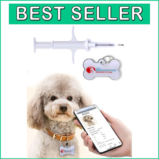Easy Implantation Pet Microchip Kit 1.25mm with Smart ID Tag for Instant Access