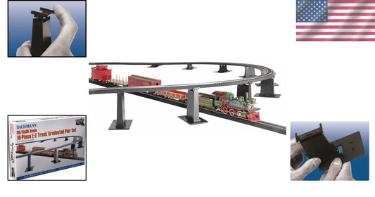 Customizable 18 PC. Graduated Pier Set - Compatible with HO & On30 E-Z Track