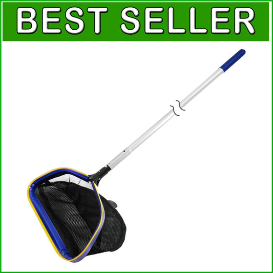 Effortless Pool Cleaning with 3ft-10ft Adjustable Skimmer Net & Aluminum Frame