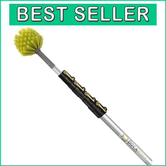 All-in-One 6-24 Ft Telescoping Cleaning Kit with Cobweb Duster & Window Squeegee