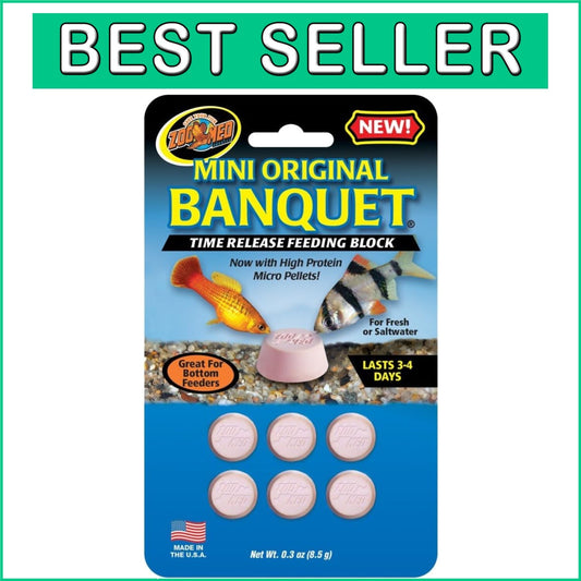 Versatile 1000 Count Time-Release Fish Food Blocks for Freshwater & Saltwater