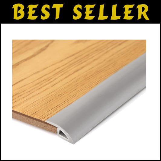 Minimalist Gray Floor Edging Strip - Self-Adhesive Transition for 9-10MM Heights