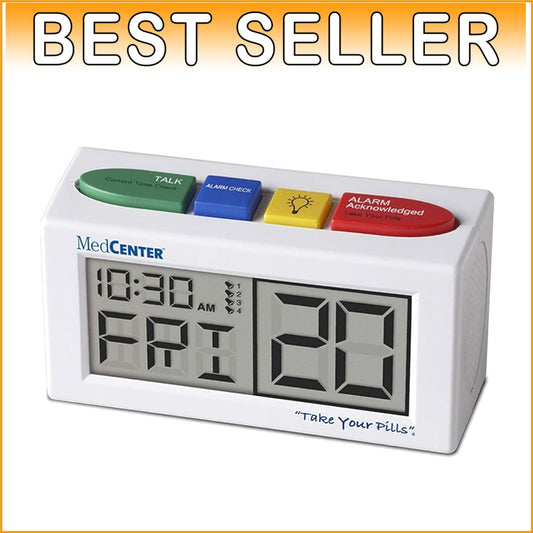 Durable Talking Alarm Clock - Medication & Time Reminder for Dementia Patients