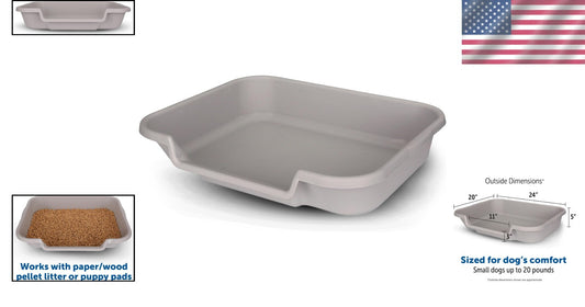 Durable Indoor Dog Litter Pan - Large Size for Puppies and Small Dogs