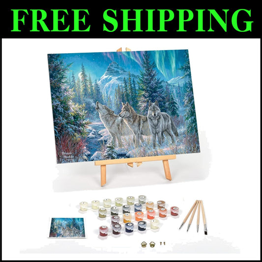 Moonrise Song Paint by Numbers - Elegant Art Kit for Adults with Acrylic Options