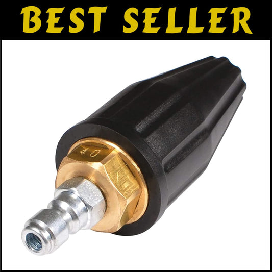 Turbo Nozzle 4000 PSI Max - 360° Rotating Tips for Powerful Pressure Washing