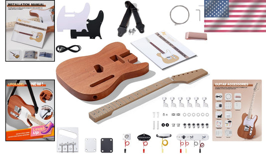 All-Inclusive DIY Electric Guitar Kit with Mahogany Body & Maple Neck - TL Style