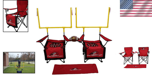 Backyard Football Game Set with Comfortable Camping Chairs - Year-Round Fun