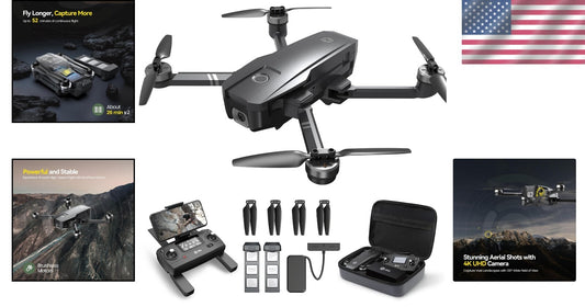 Collapsible HS720 GPS Drone with 4K Stabilization - Ultimate Flying Experience
