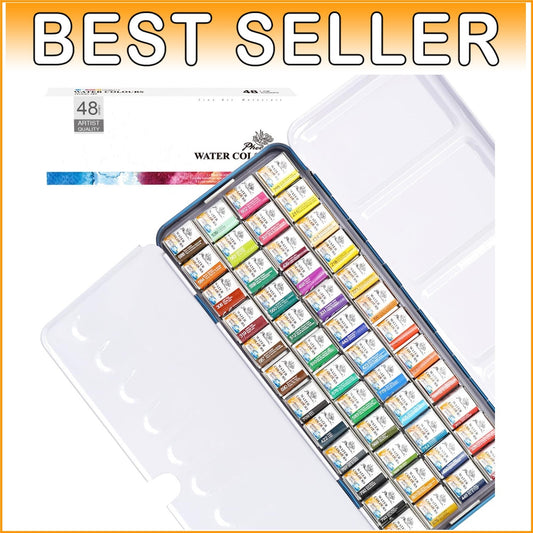 48 Classic Color Artist Watercolors in Half Pan - Non-Toxic & Travel-Friendly
