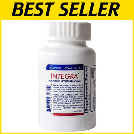 Polysaccharide Iron Complex & Vitamin C Capsules - 90 Count for Daily Wellness