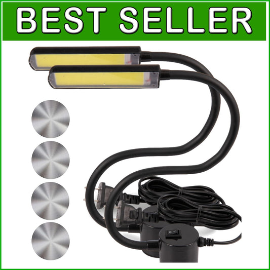 Adjustable 14'' LED Work Lights with Magnetic Base - Perfect for Crafts & Sewing