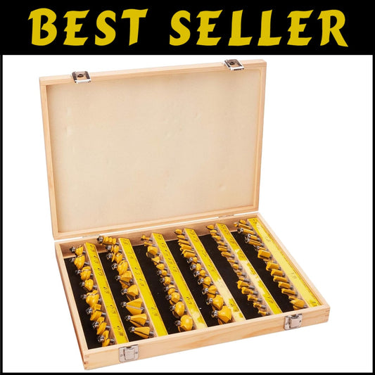 70-Piece Tungsten Carbide Router Bit Set - Precision 1/4 Shank for Woodwork