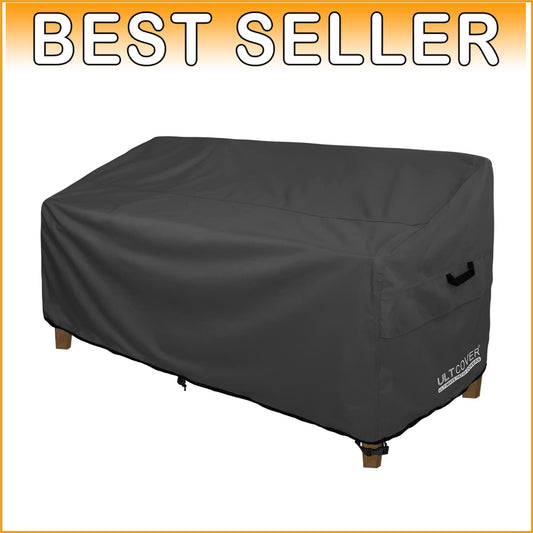 Durable Patio Furniture Cover for 3-Seater Sofa - Black Waterproof Design
