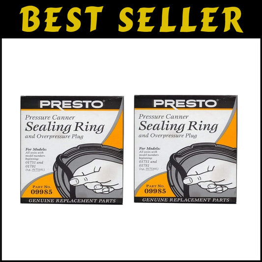 Durable 2-Pack Pressure Cooker Sealing Rings with Over Pressure Plug Included