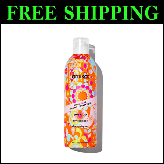 Travel-Friendly Aerosol Dry Shampoo for All Hair Types with Amber Vanilla Scent