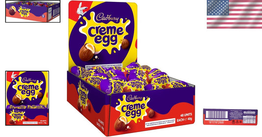 48 Pack of Creme Eggs - Vegetarian Milk Chocolate Eggs for Easter Celebrations