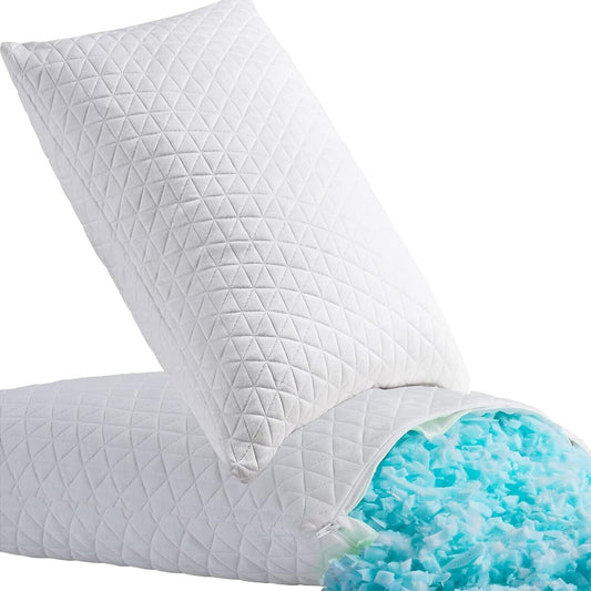 Cooling Adjustable King Size Memory Foam Pillows - Soft Support for All Sleepers
