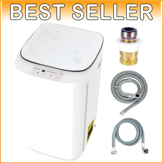 Energy-Efficient 2-in-1 Washer and Spin Dryer - Stainless Steel, 8 Wash Cycles