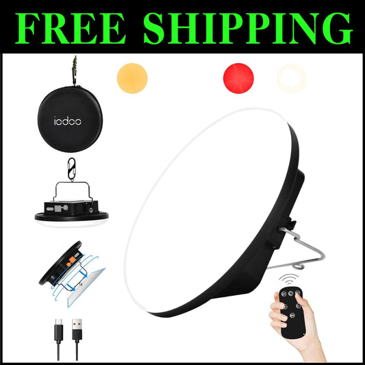 Portable 3000LM LED Camping Light with 16500mAh Battery – Emergency Brightness