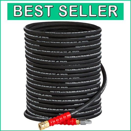 All-In-One 50 FT Pressure Washer Hose, 3/8 Inch, Ideal for Home & Business Use