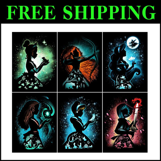 Diamond Painting with Princesses - 5D Full Drill Art Kits for Kids & Adults