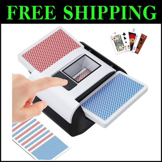 Innovative Low Noise Card Shuffling Machine - USB-C Rechargeable for Easy Use
