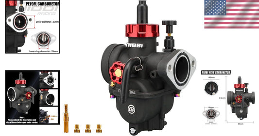 Anodized 100cc 125cc Motorcycle Carburetor PE19mm – Easy Install, Fuel Efficient