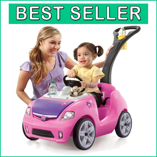 Durable Whisper Ride II Toddler Car with Safety Seat Belt & Cup Holders
