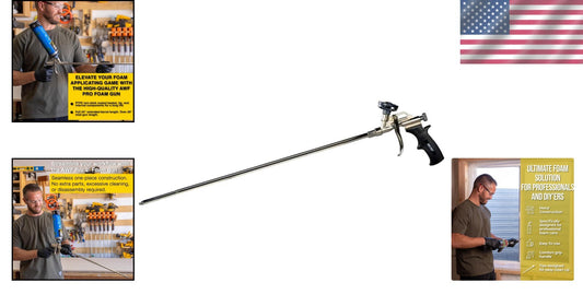 Durable Foam Insulation Gun with Long Nose & Smooth Trigger for Professional Use