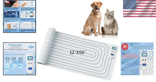 Motion Activated Shock Mat for Indoor Cat and Dog Training - 3 Intensity Levels
