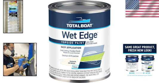 Self-Leveling Topside Paint – 1 Quart Hatteras Off-White for Boats & Woodworking