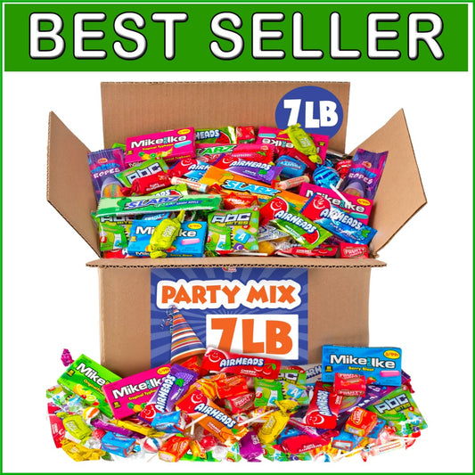 Bulk 7-Lb Assorted Candy Mix - Gummy, Chewy, and Hard Candies Galore