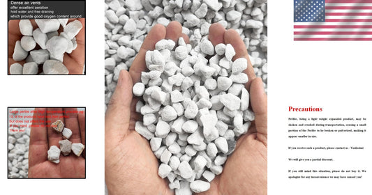 Natural 30QT Perlite for Aeration & Drainage - Ideal Soil Amendment for Plants