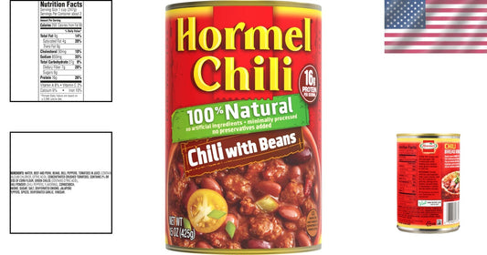 Delicious Natural Chili with Beans, 12 Pack of 15oz - Perfect for Every Meal