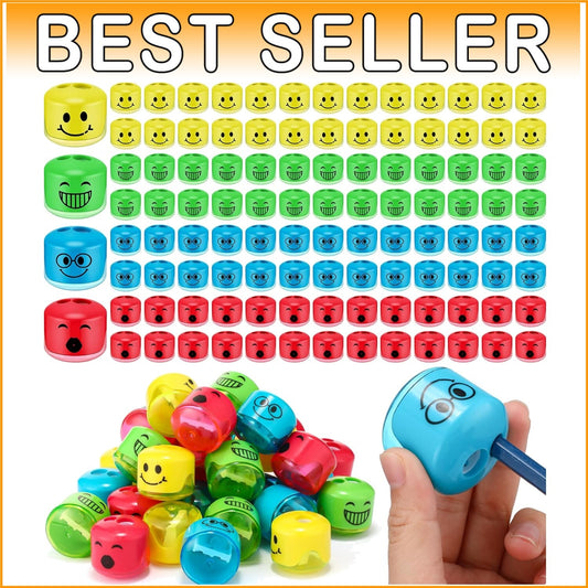 Colorful 240-Pc Pencil Sharpener Set - Dual Holes for Standard and Large Pencils