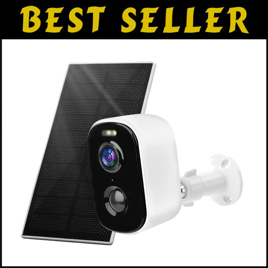 Wireless Outdoor Security Camera: 1080P Night Vision & AI Motion Alerts Included