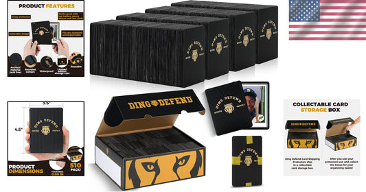 510 Pack Premium Tiger Design Trading Card Protectors for Secure Shipping
