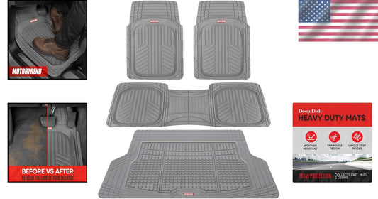 Custom Trim Rubber Floor Mats for Protection against Dirt & Weather for SUVs
