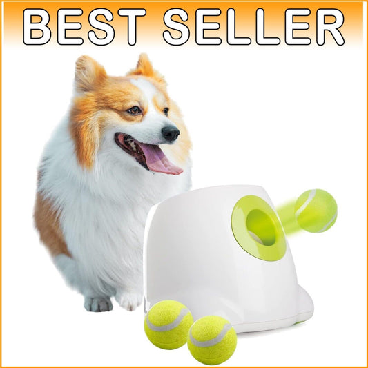 Automatic Dog Ball Launcher - Interactive Fetch Toy with Adjustable Distance