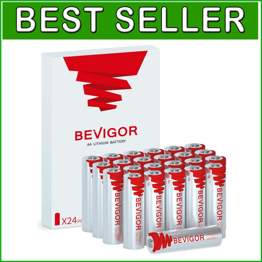 Durable 24-Pack 3000mAh AA Lithium Batteries - Leak-Proof & Safe for Electronics
