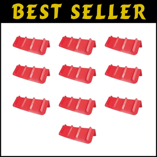 10 Pack 8" x 8" x 24" Red V-Shaped Corner Edge Guards - Heavy Load Protection