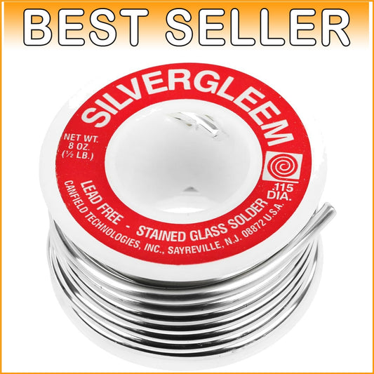 Compact Lead-Free Solder Wire Spool - Ideal for Stained Glass & Jewelry Crafting