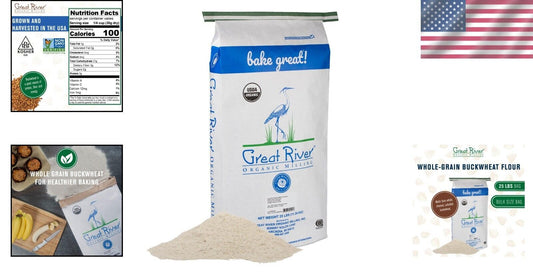 Bulk Organic Buckwheat Flour (25 lbs) - Versatile for Bread, Scones, and More