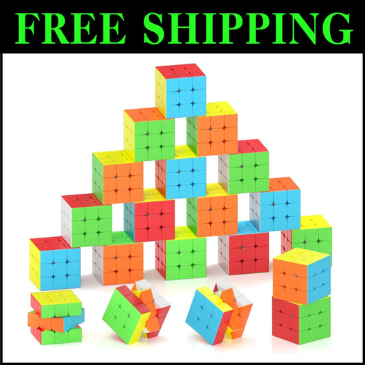 Portable 3x3x3 Speed Cubes Set - Perfect Gifts for Birthday and School Parties